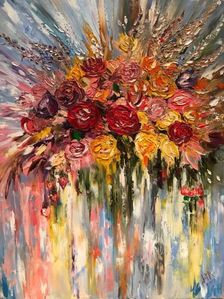 Картины Сахаров мастихином акрил