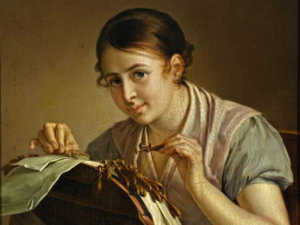 В.А. Тропинин. Кружевница». 1823.
