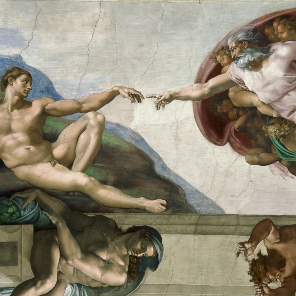 Микеланджело Сотворение Адама