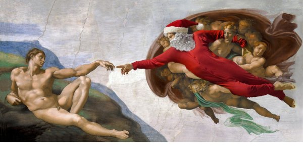 Сотворение Адама Сикстинская капелла Ватикан Рим Микеланджело 1508-1512