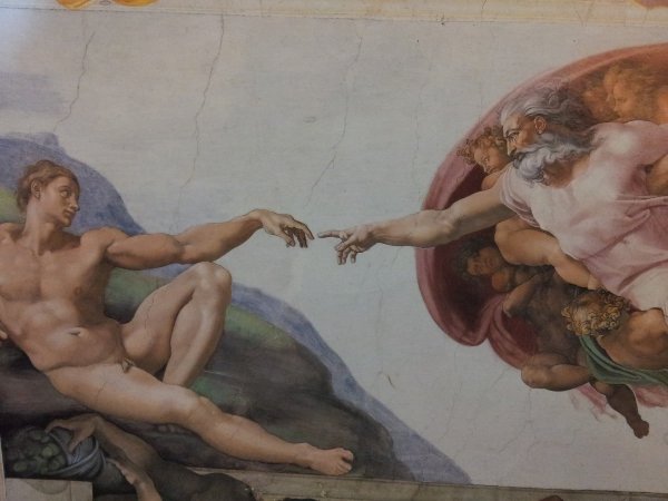 Микеланджело Сотворение Адама