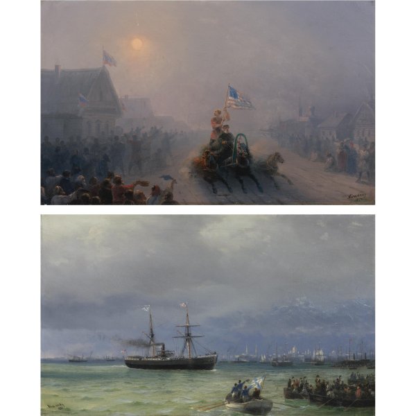 Айвазовский корабль помощи 1892