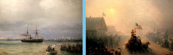 Картина Айвазовского корабль продовольствия