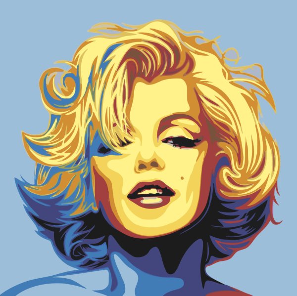 Портрет Мерлин Марло попарт