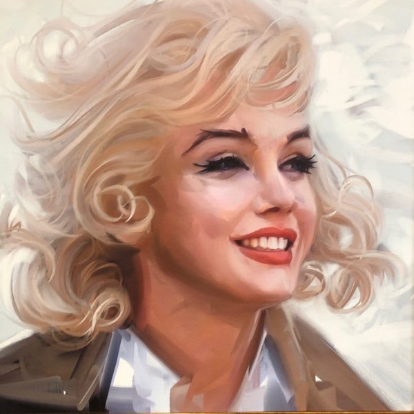 Портрет Мэрилин Монро живопись
