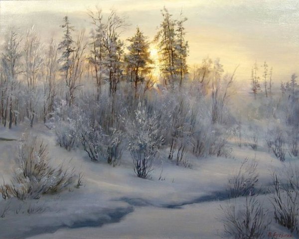 Эдуард Панов художник пейзажи зима