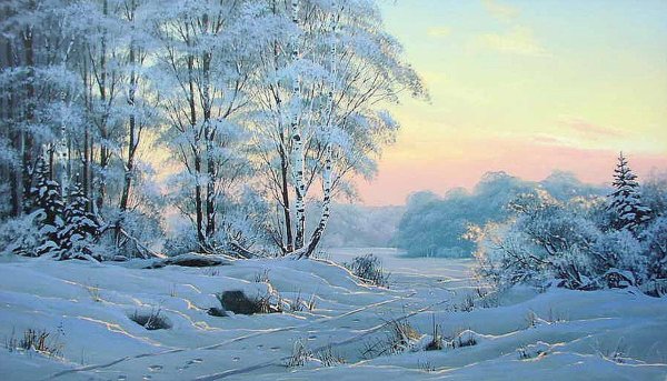 Станислав Брусилов пейзажи зима