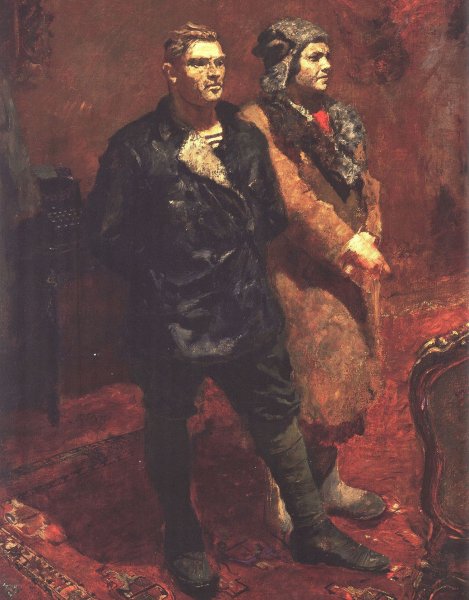 Борис Иогансон. «Допрос коммунистов». 1933.