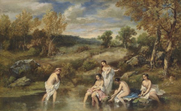 Нарсис Диаз «нимфа и Амуры», 1852