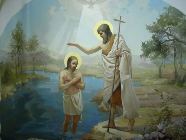 Джотто крещение Христа