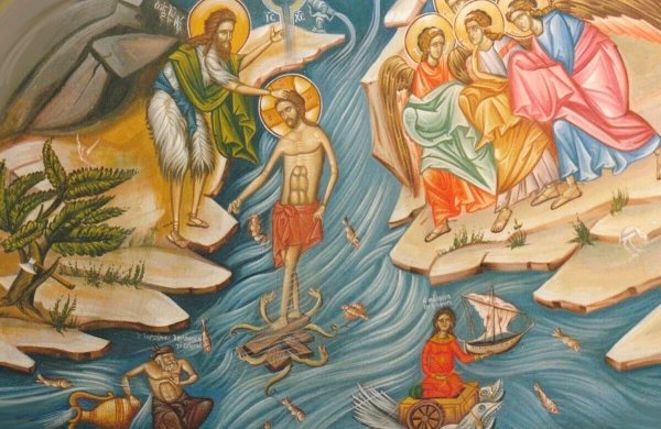 Иоанн Креститель крестил в Иордане