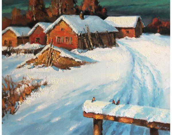 Деревенский пейзаж Григорьев