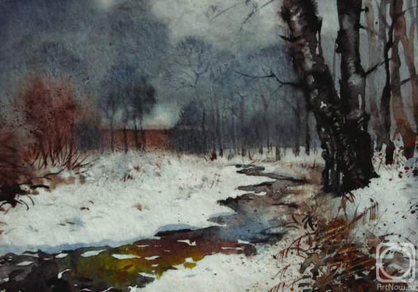 Живопись Весна оттепель