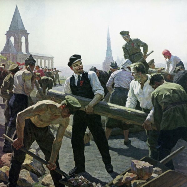 Ленин на субботнике 1919