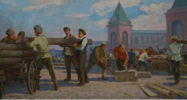 Ленин на субботнике 1919