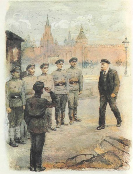 Ленин на субботнике с бревном