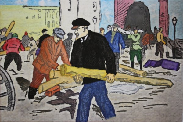 Владимир Ильич Ленин на субботнике