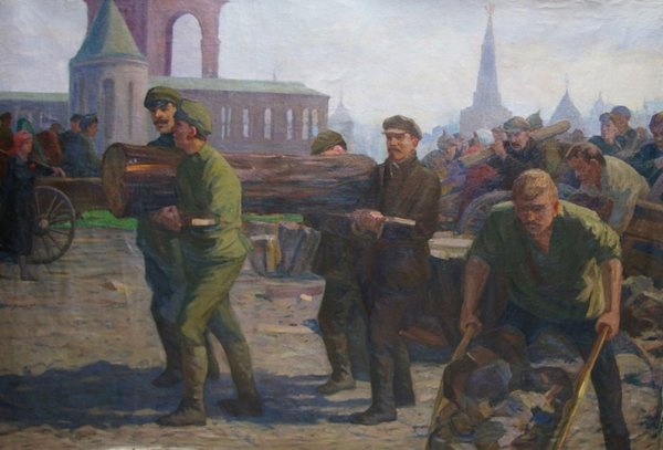 Ленин на субботнике 1919