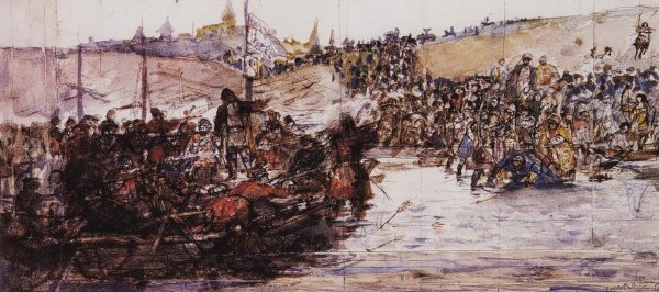 В.И. Суриков. Покорение Сибири Ермаком. 1895