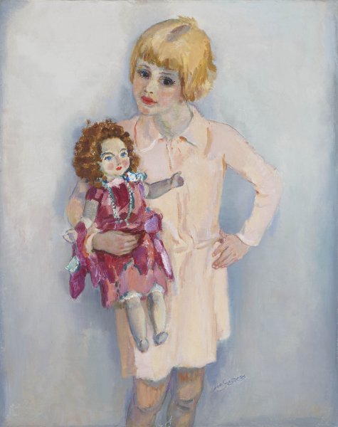 Девочка с куклой живопись