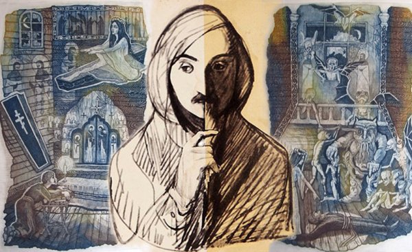 Николай Васильевич Гоголь коллаж