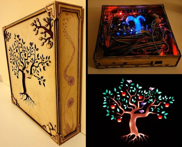 Натяжные стены с подсветкой