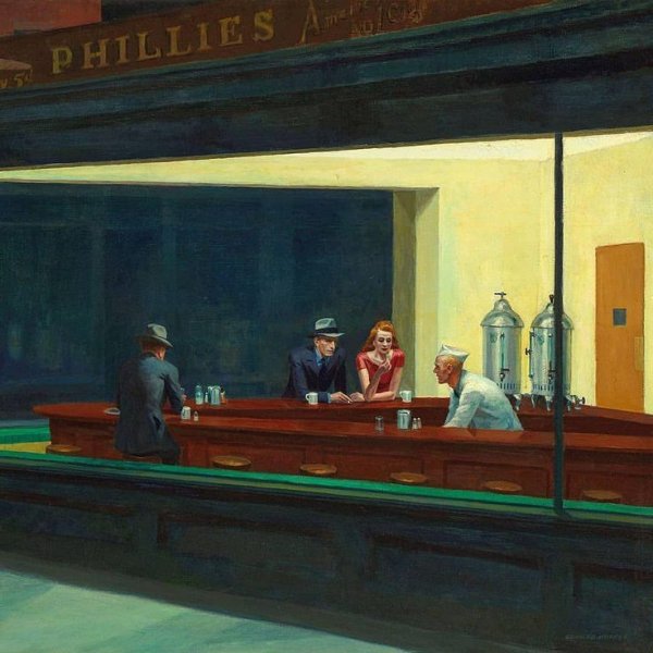 Хоппер Эдвард Полуночники / Nighthawks, 1942. Институт искусств,Чикаго