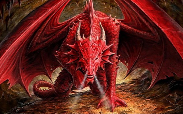 Голова огнедышащего дракона