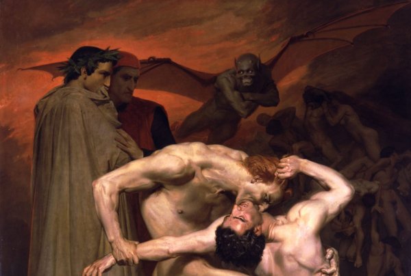 Вильям бугро, Данте и Вергилий в аду, 1850