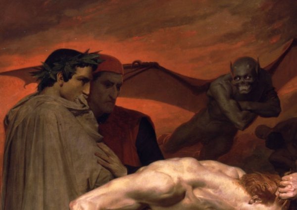 Данте и Вергилий в аду