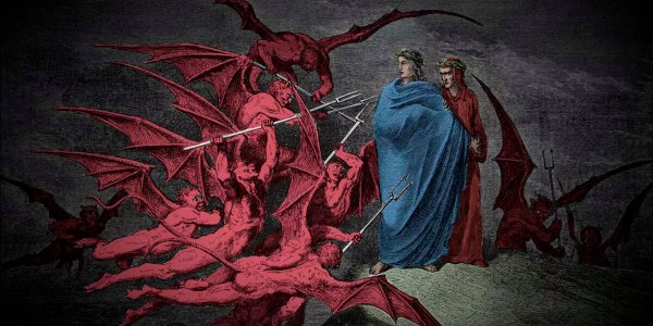 Данте и Вергилий Божественная комедия