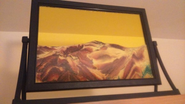 Стеклянная картина с песком