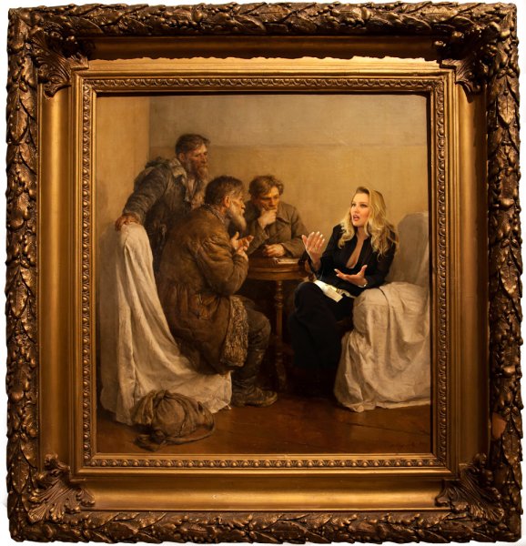 Картина Серова ходоки у Ленина