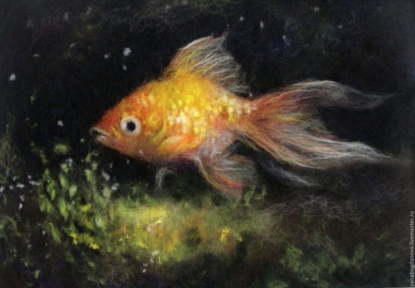 Рыбки гуашью