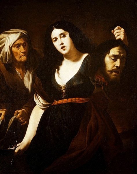 Юдифь обезглавливающая Олоферна Караваджо