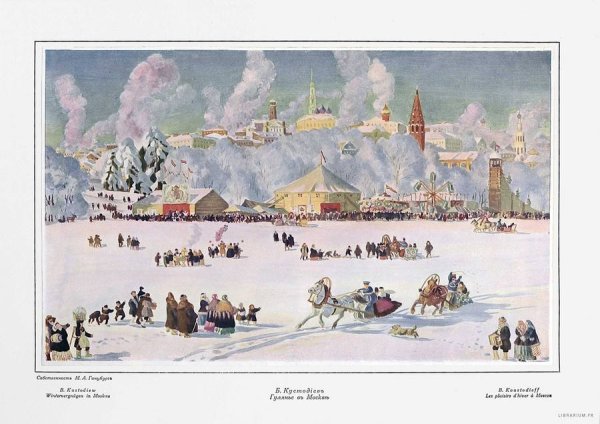 Кустодиев б м зима. 1916