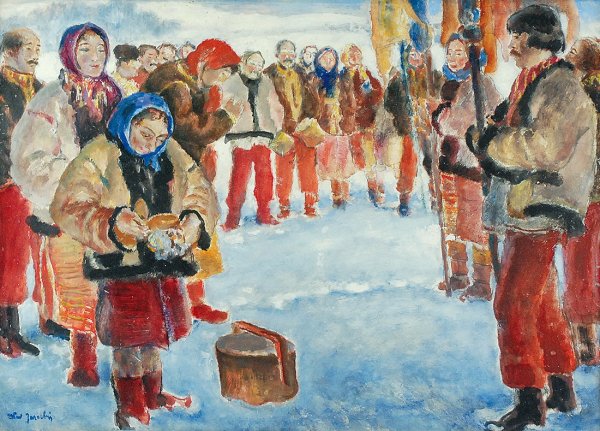 Кустодиев Крещенское водосвятие