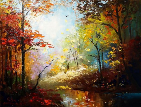 Пейзажи маслом на холсте