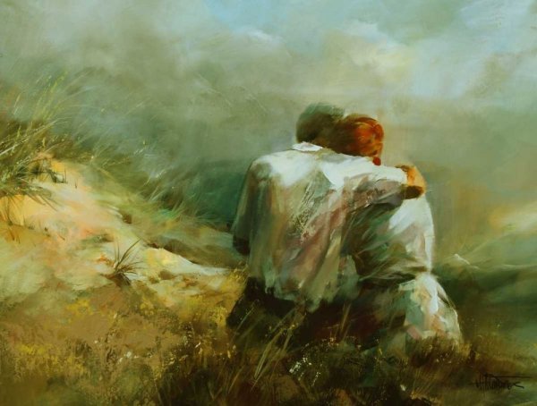 Объятия живопись