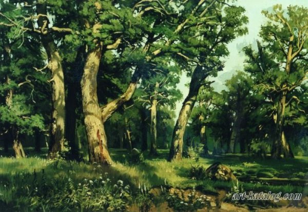 Шишкин дубовая роща 1887