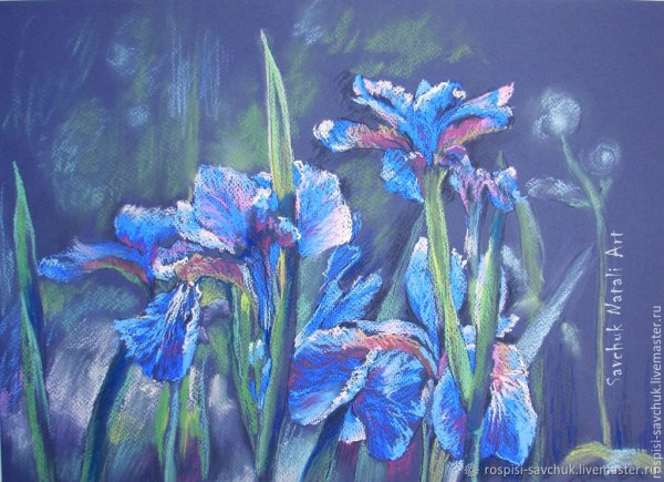 Цветы пастелью