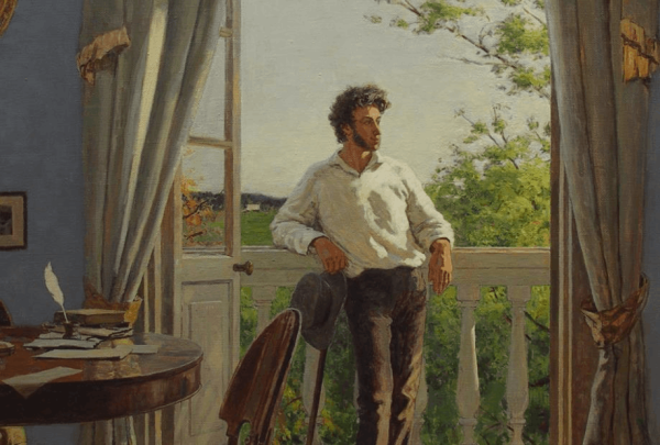 Пушкин и няня в Михайловском