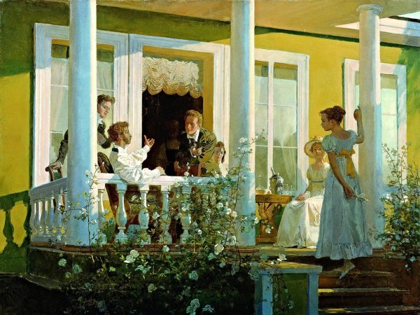 Ге Пущин у Пушкина в Михайловском