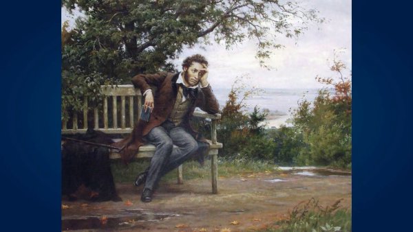 Пушкин в селе Михайловском (Пущин у Пушкина). Н.Н. ге. 1875 Г.