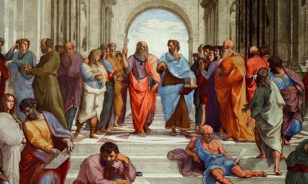 Афинская школа Рафаэль Аристотель