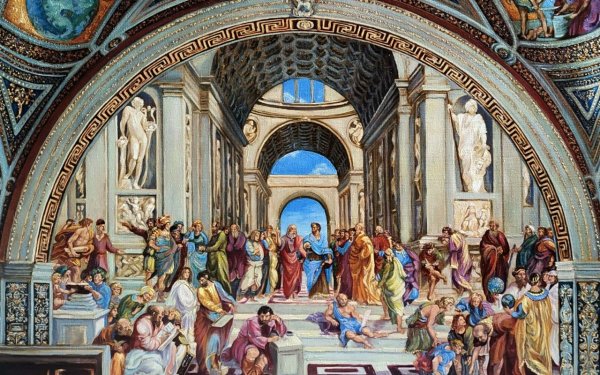 Рафаэль Афинская школа Платон и Аристотель