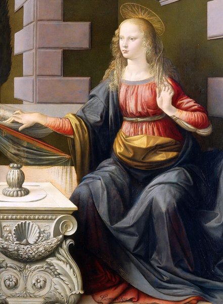 Леонардо да Винчи Благовещение 1472