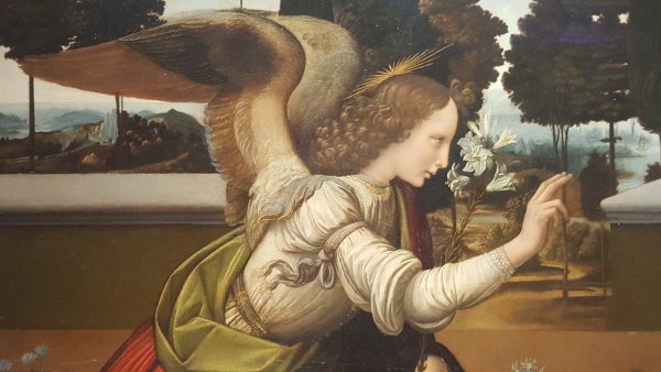 Леонардо да Винчи «Благовещение» (1472-1475)