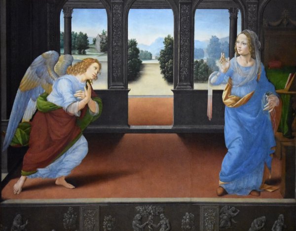 Леонардо да Винчи «Благовещение» (1472-1475)