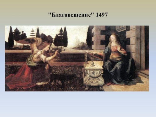 Благовещение Леонардо да Винчи